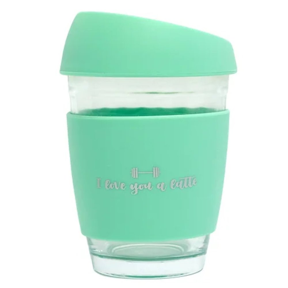 Barbella 12oz Glass Coffee Cup
